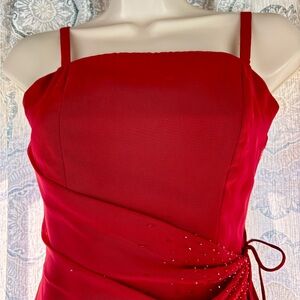 Mori Lee Strapped Formal Red Dress